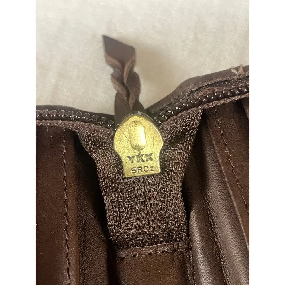 Rogue Wallet Brown Leather RFID Shielded Zip Travel Organizer Wallet Clutch